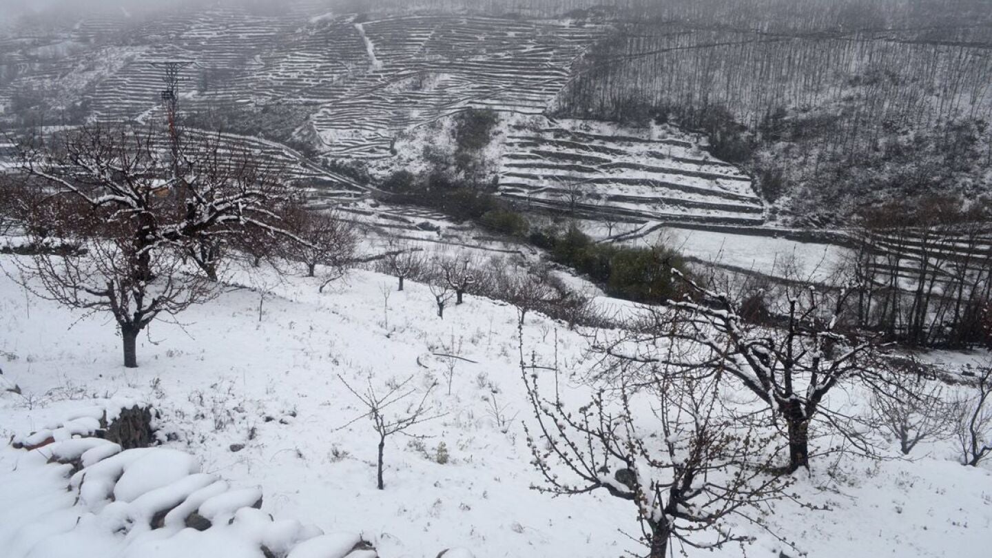  Vista del Valle del Jerte cacere&ntilde;o cubierto de nieve