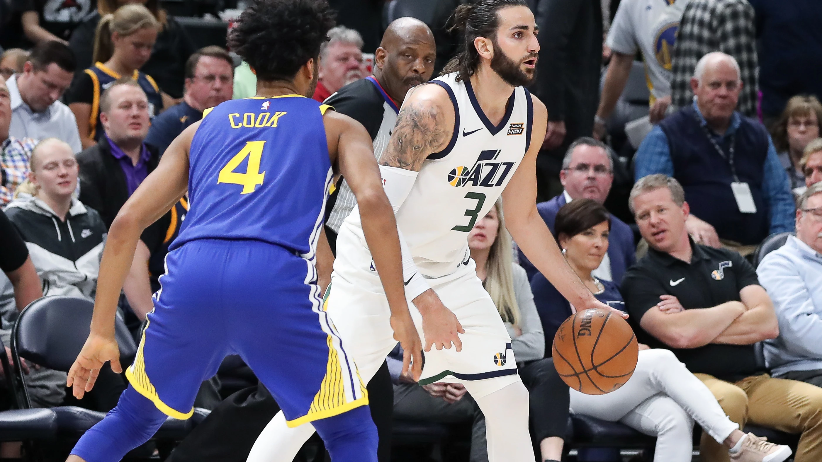 Ricky Rubio, ante los Warriors