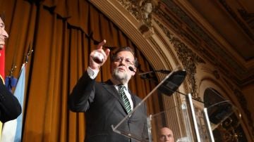 Mariano Rajoy en un acto en Argentina