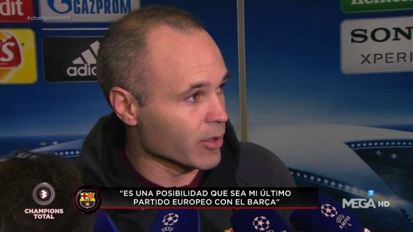 Iniesta: "Es una posibilidad que haya sido mi &uacute;ltimo partido en Champions, por eso duele m&aacute;s"