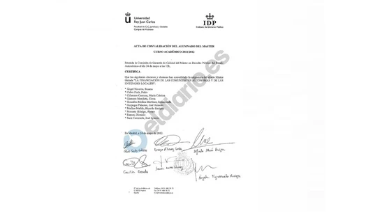 Acta de convalidación La financiación de las CCAA Acta de convalidación La financiación de las CCAA