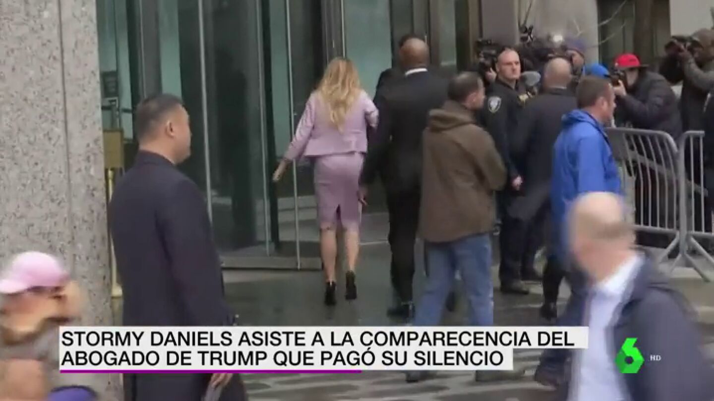 Stormy Daniels acude a la comparecencia del abogado de Trump