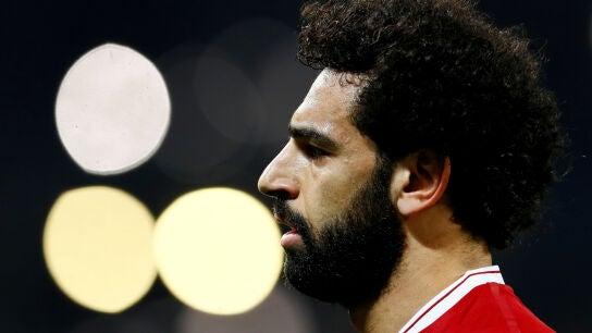 Salah, durante un partido con el Liverpool