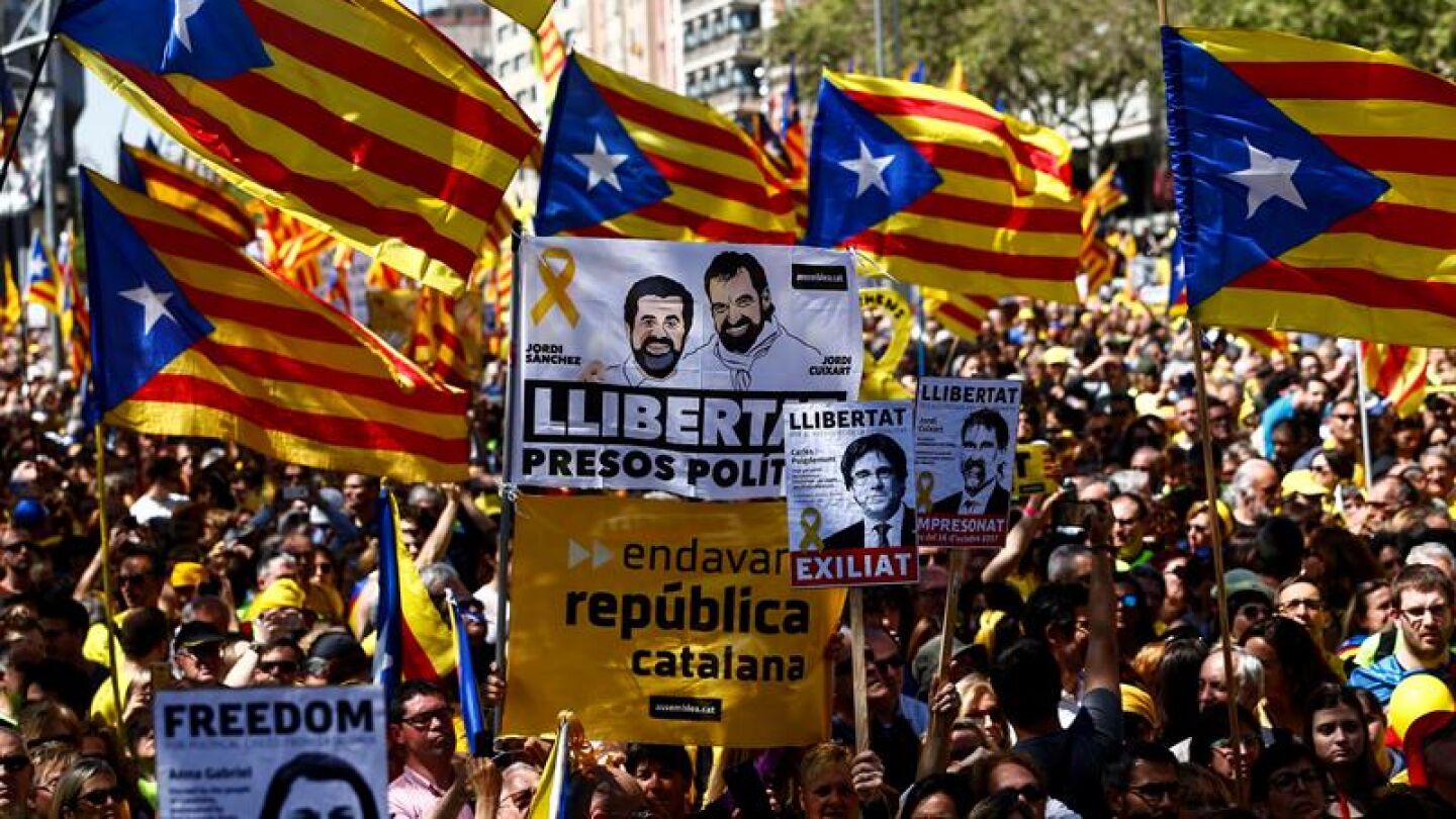 Manifestaci&oacute;n independentista en Barcelona