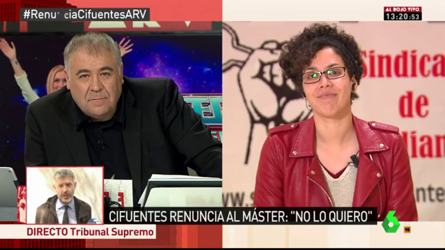 La secretaria general del Sindicato de Estudiantes, Ana Garc&iacute;a