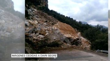 Desprendimiento de tierra en Castell de Mur, Lleida