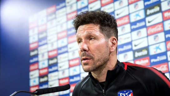 Simeone, en sala de prensa Simeone, en sala de prensa