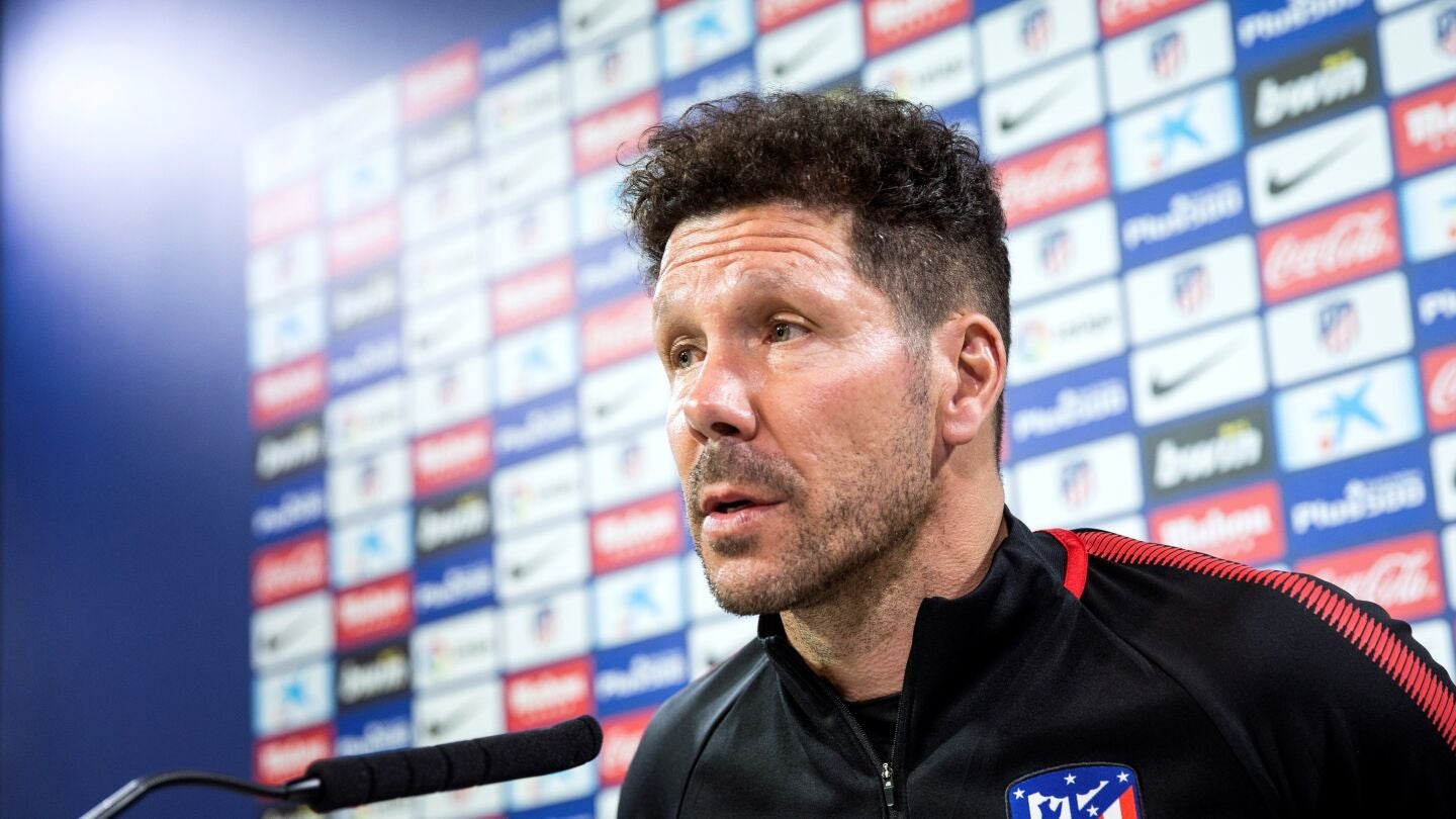 Simeone, en sala de prensa
