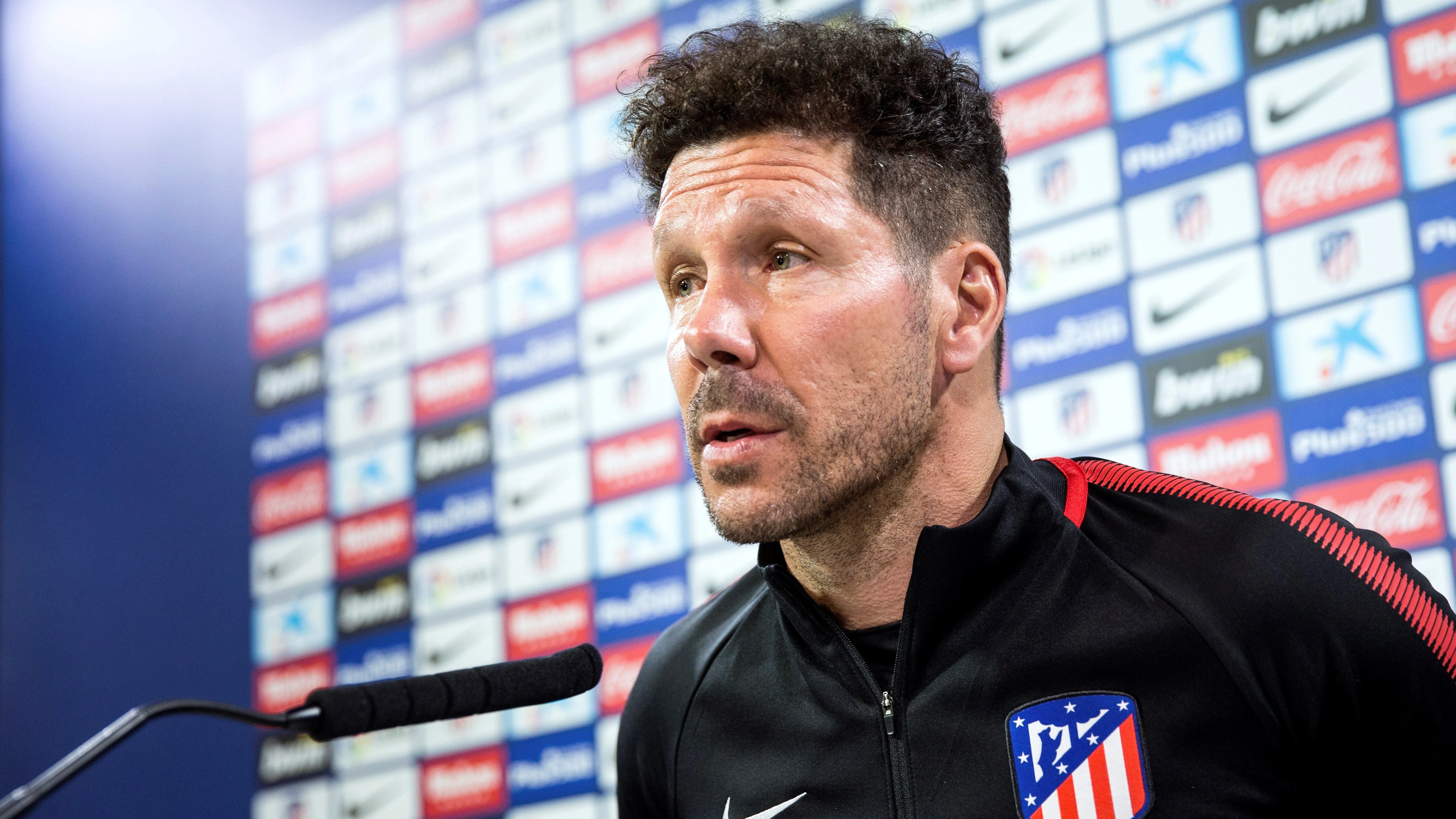 Simeone, en sala de prensa Simeone, en sala de prensa