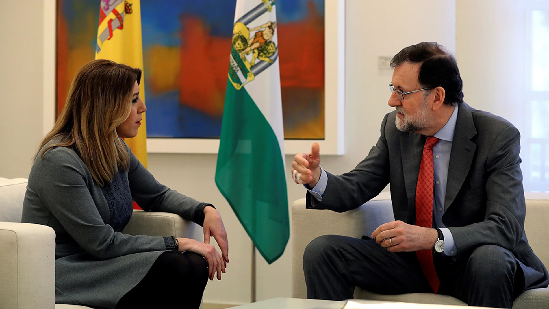 Imagen de Susana Díaz y Mariano Rajoy en Moncloa