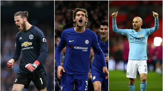 De Gea, Marcos Alonso y Silva, en el once del año de la Premier De Gea, Marcos Alonso y Silva, en el once del año de la Premier