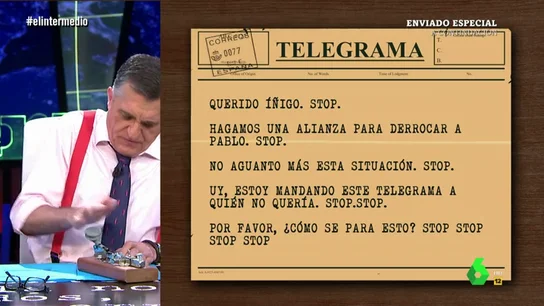 El telegrama de Wyoming a Errejón El telegrama de Wyoming a Errejón