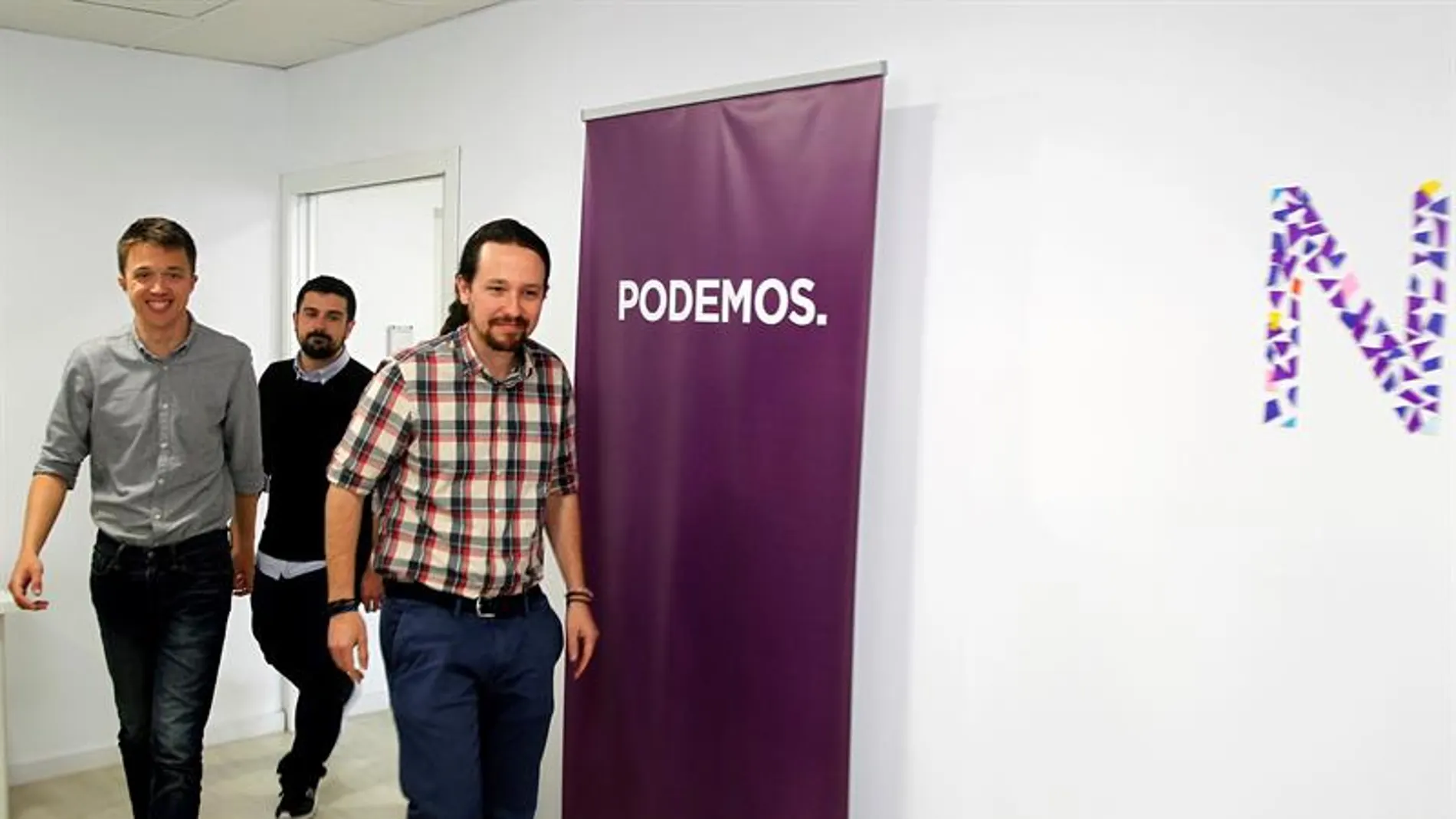 Pablo Iglesias, Íñigo Errejón y Ramón Espinar
