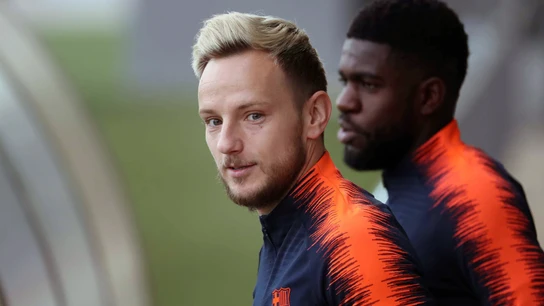Ivan Rakitic, en un entrenamiento con el Barcelona Ivan Rakitic, en un entrenamiento con el Barcelona