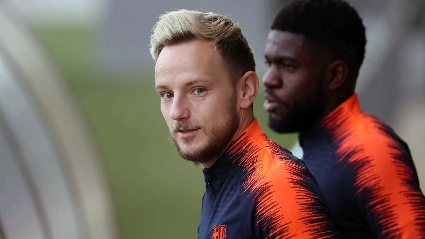 Ivan Rakitic, en un entrenamiento con el Barcelona Ivan Rakitic, en un entrenamiento con el Barcelona