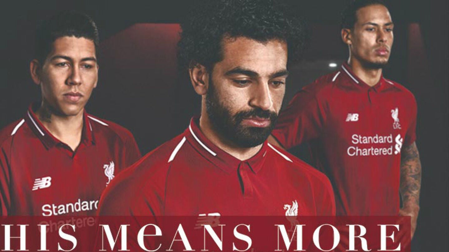 Salah, protagonista en la promoci&oacute;n del Liverpool para sus nuevas equipaciones