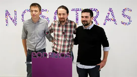 Íñigo Errejón, Pablo Iglesias y Ramón Espinar Íñigo Errejón, Pablo Iglesias y Ramón Espinar