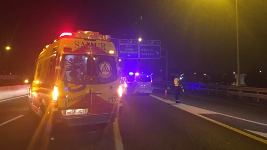 Imagen del lugar del atropello de un un hombre en Madrid Imagen del lugar del atropello de un un hombre en Madrid