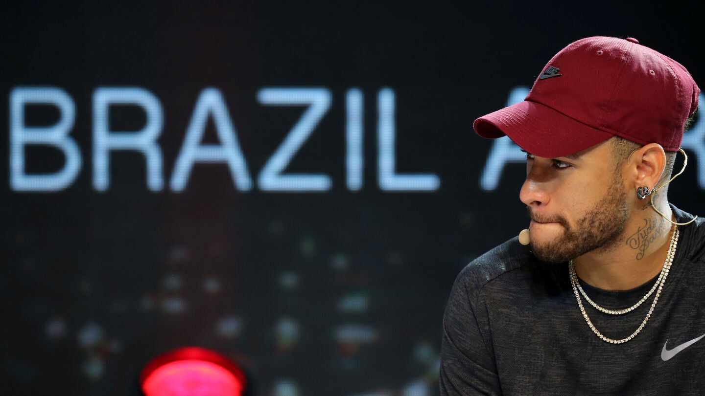 Neymar, durante un acto