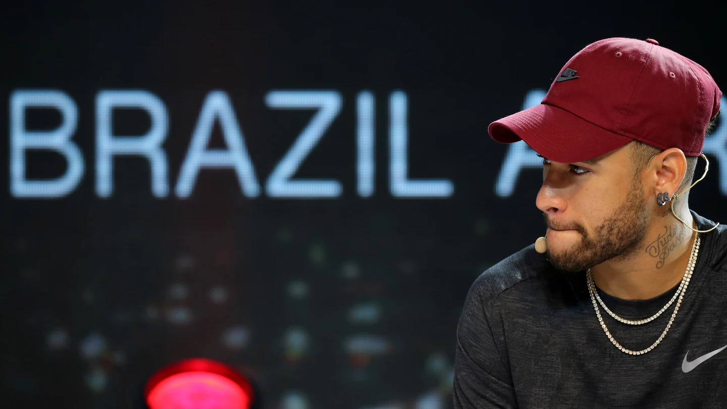 Neymar, durante un acto Neymar, durante un acto