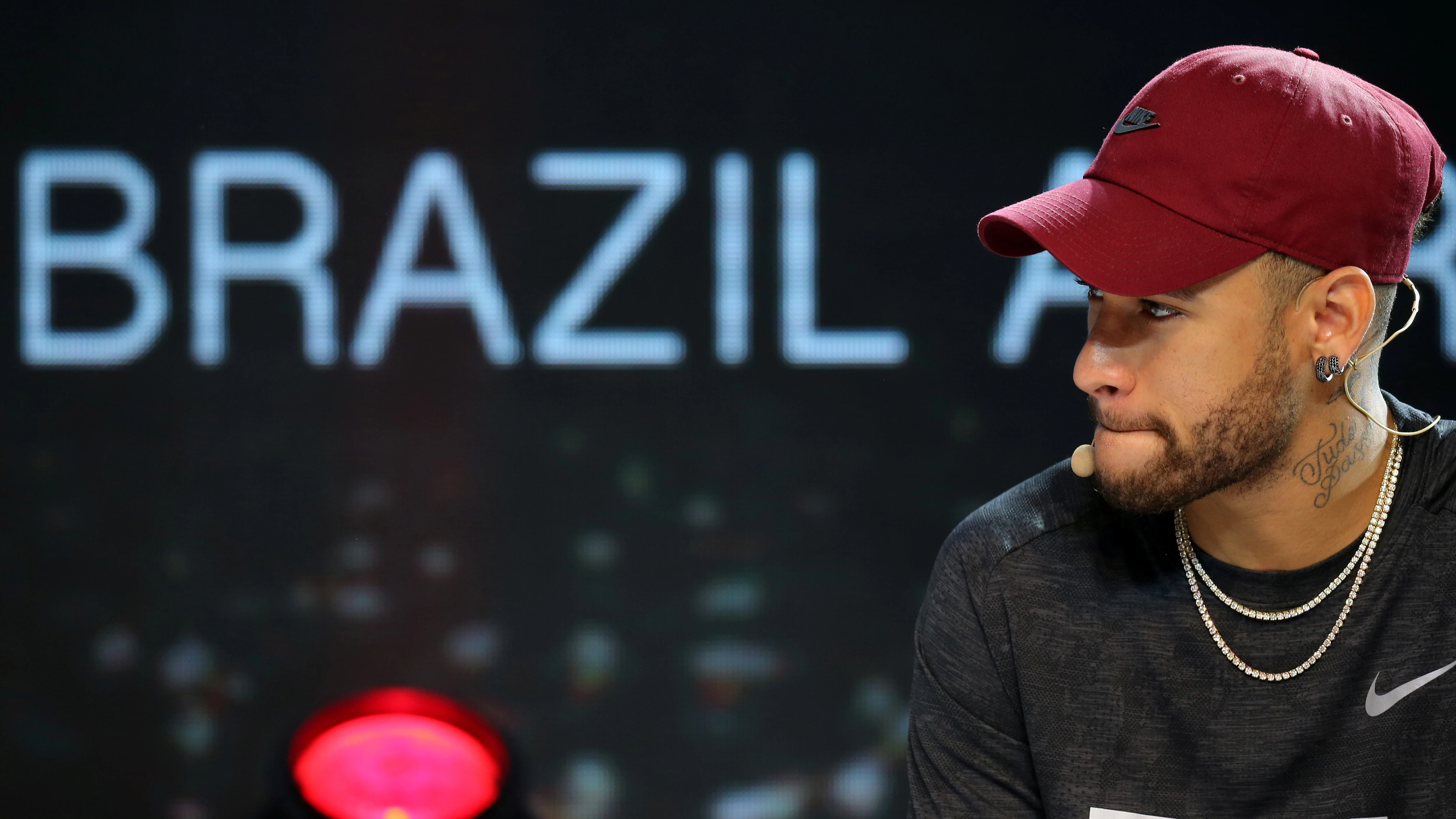 Neymar, durante un acto Neymar, durante un acto