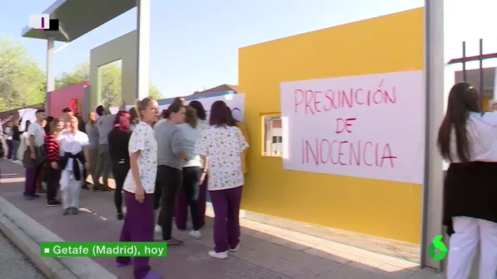 Protestas de los profesores del colegio de Getafe