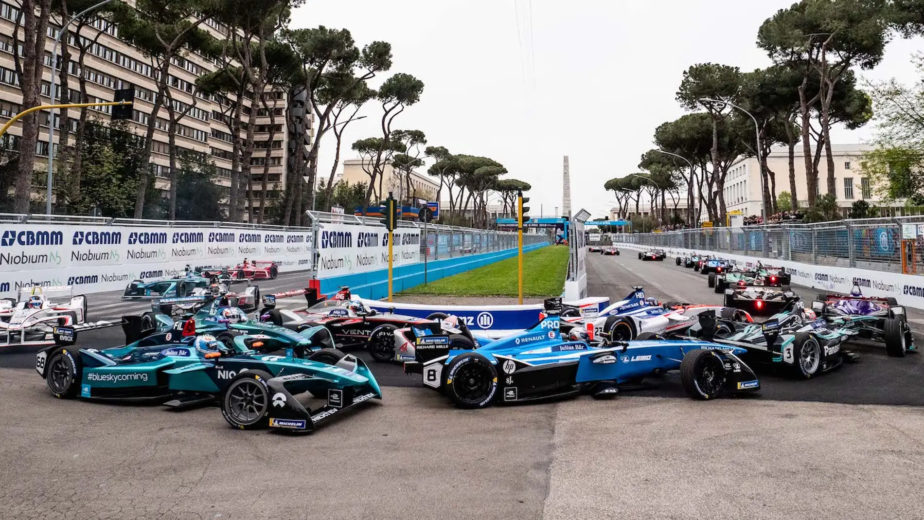 Salida en la jornada de Fórmula E en Roma 