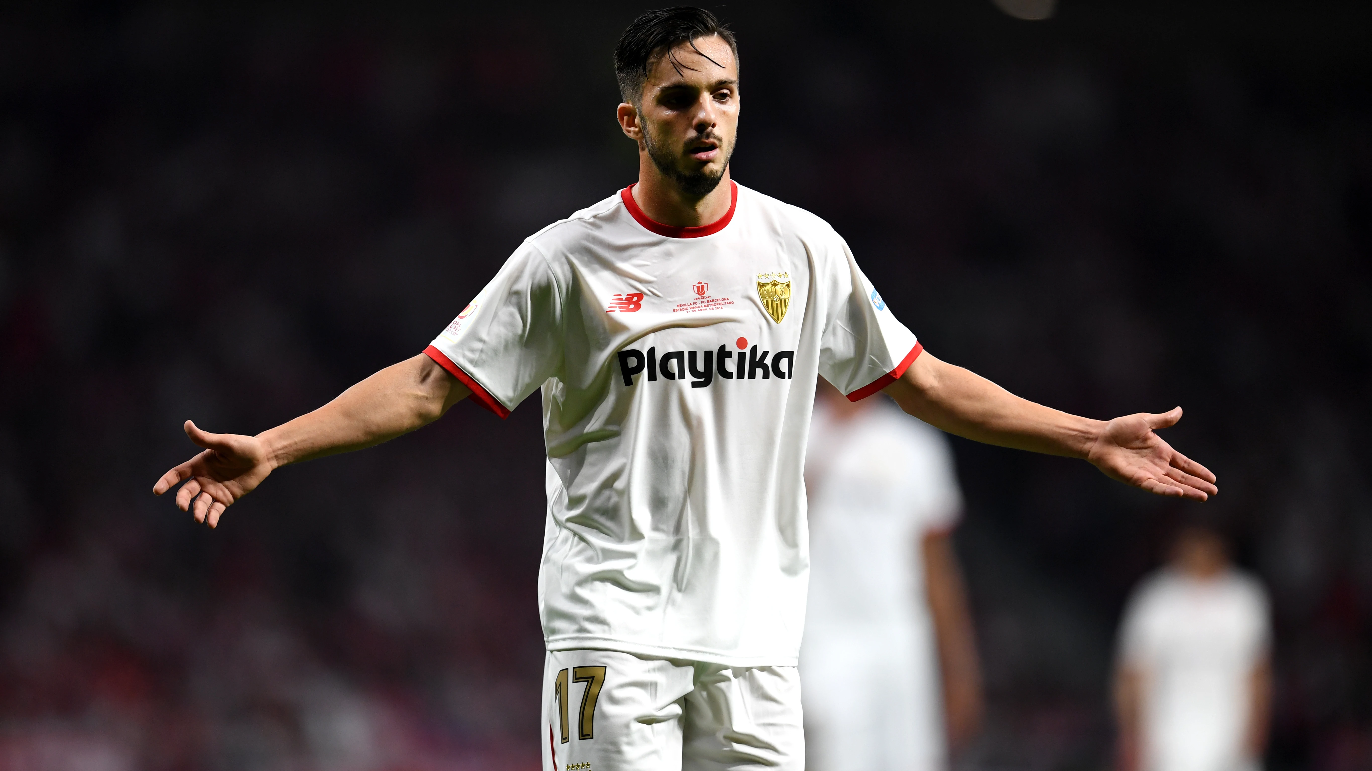 Sarabia se lamenta en el segundo tanto del Barcelona