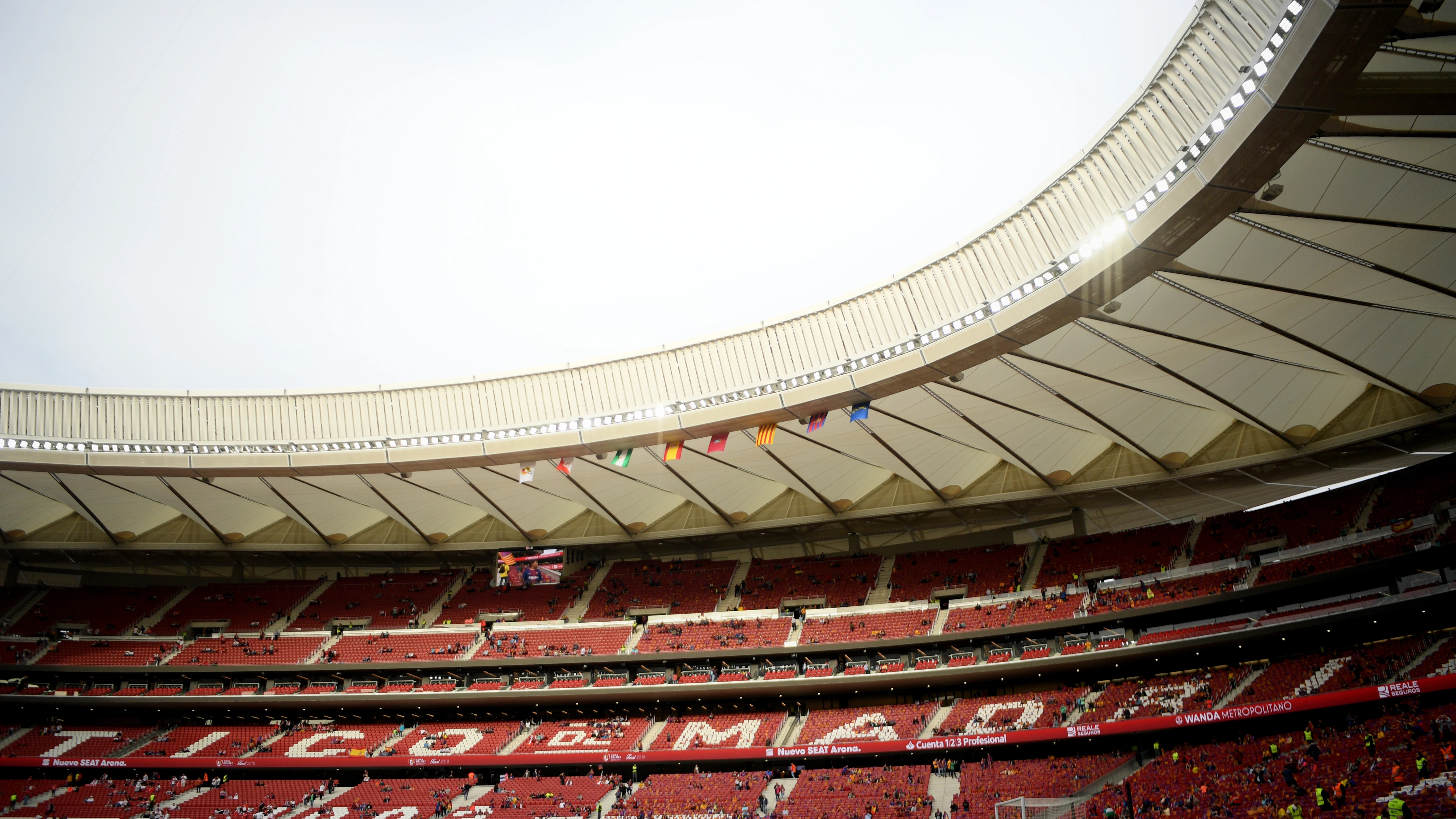 El Wanda Metropolitano, antes de la final de la Copa del Rey