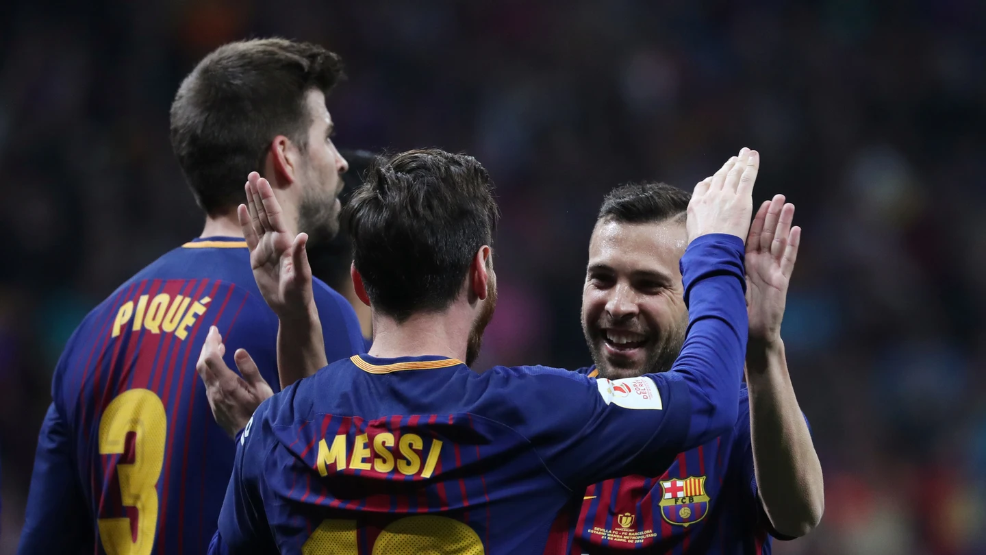 Messi celebrando el gol del Barcelona Messi celebrando el gol del Barcelona