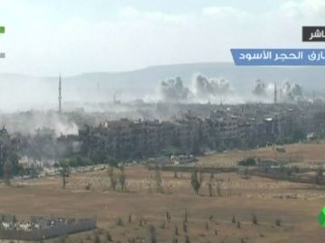 El último bastión rebelde bombardeado por el ejército sirio El último bastión rebelde bombardeado por el ejército sirio