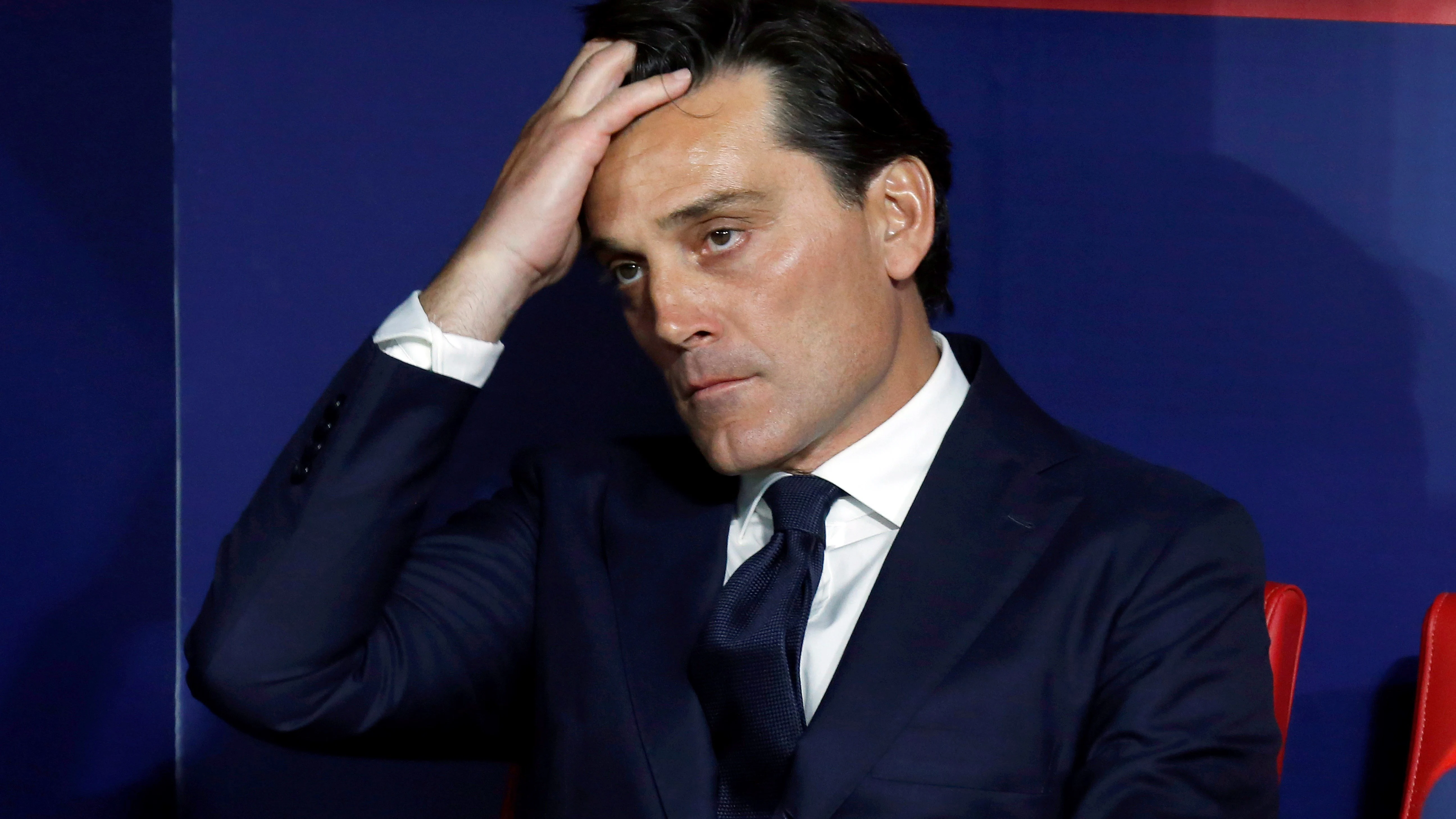 Montella, durante la final de la Copa del Rey