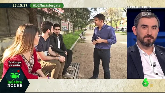 Estudiantes de la URJC, con Jesús Cintora Estudiantes de la URJC, con Jesús Cintora