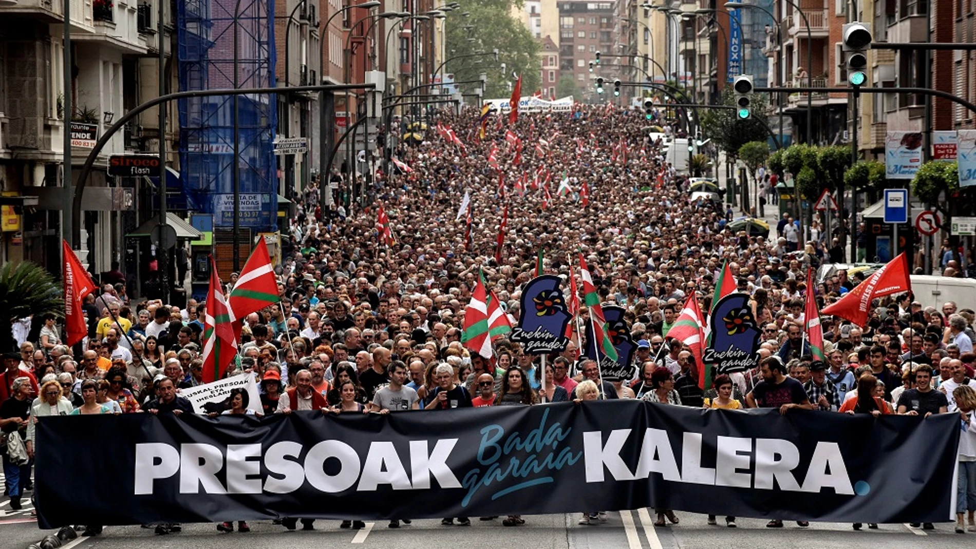 Manifestación en Bilbao por los presos de ETA