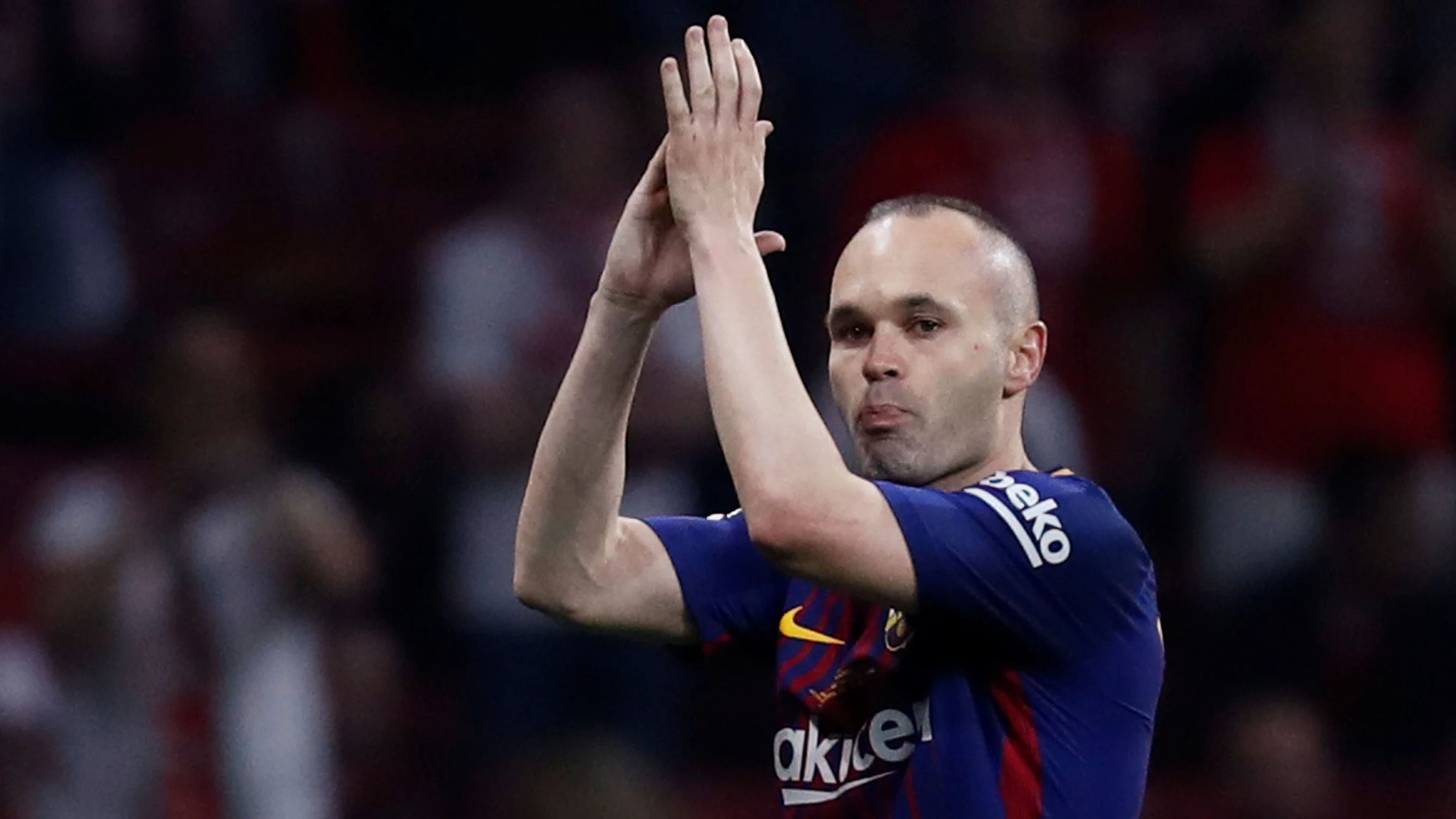 Iniesta al ser sustituído