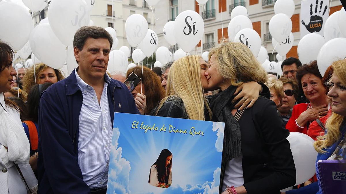 Los padres de Diana Quer y su otra hija Valeria