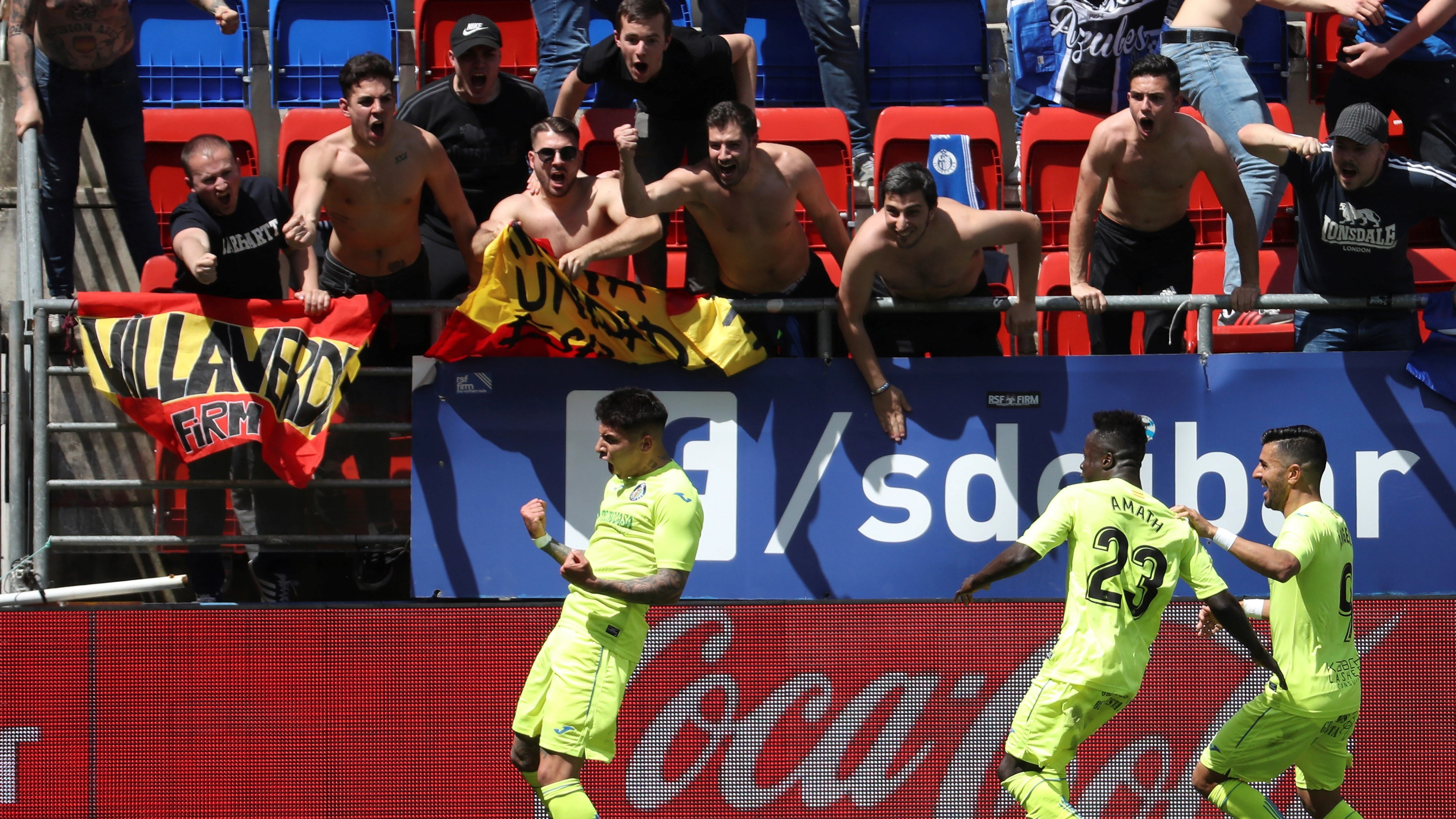 Olivera celebra su gol contra el Eibar