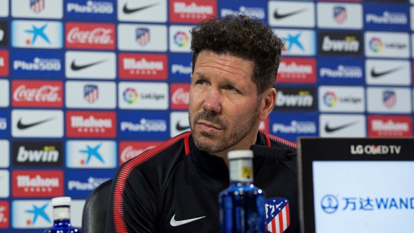 Diego Simeone, en rueda de prensa