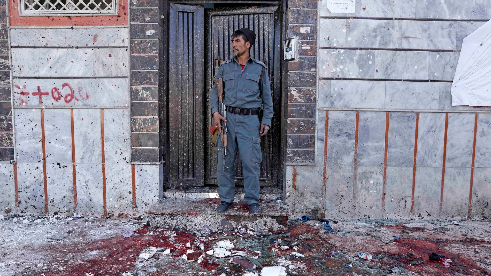 Imagen del atentado suicida en Kabul