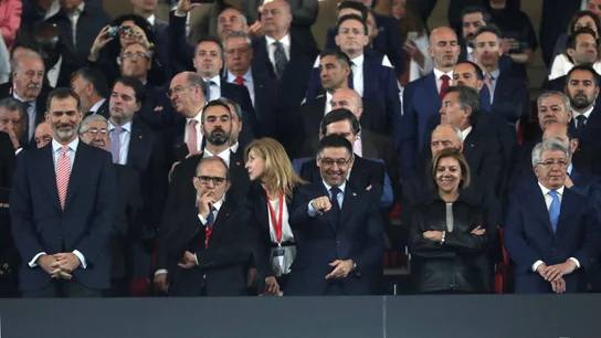 Bartomeu, en el palco del Metropolitano durante la final de la Copa del Rey Bartomeu, en el palco del Metropolitano durante la final de la Copa del Rey