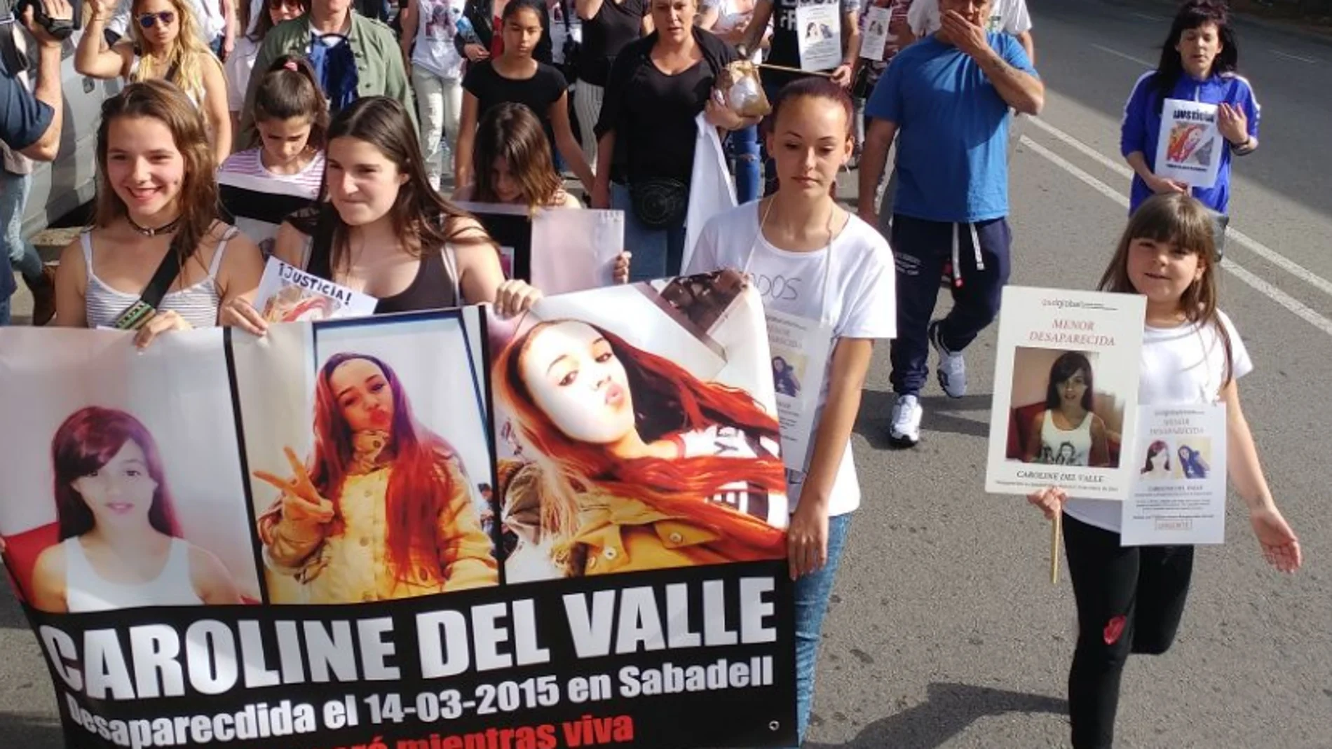 Manifestación en Sabadell por Caroline del Valle