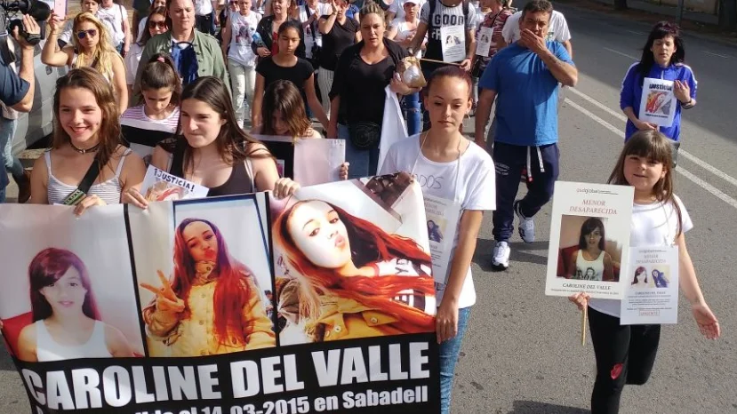 Manifestación en Sabadell por Caroline del Valle