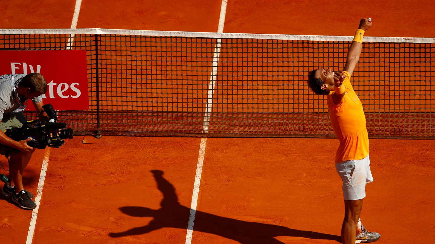 Nadal celebra su triunfo en Montecarlo Nadal celebra su triunfo en Montecarlo