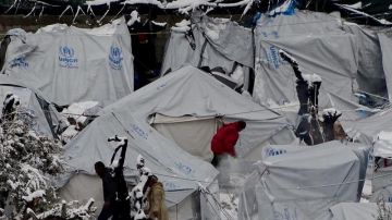 Imagen de archivo del campo de refugiados de Moria, en Lesbos