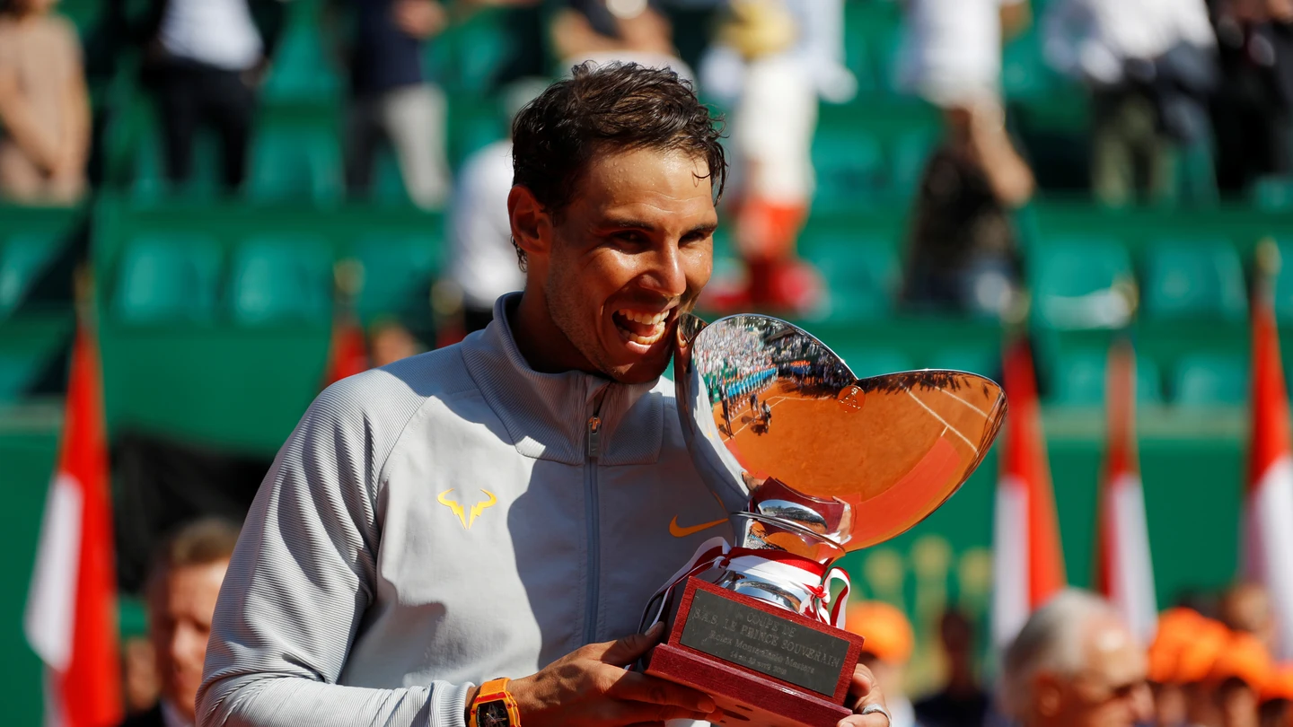 Rafa Nadal celebrando el título de Montecarlo Rafa Nadal celebrando el título de Montecarlo