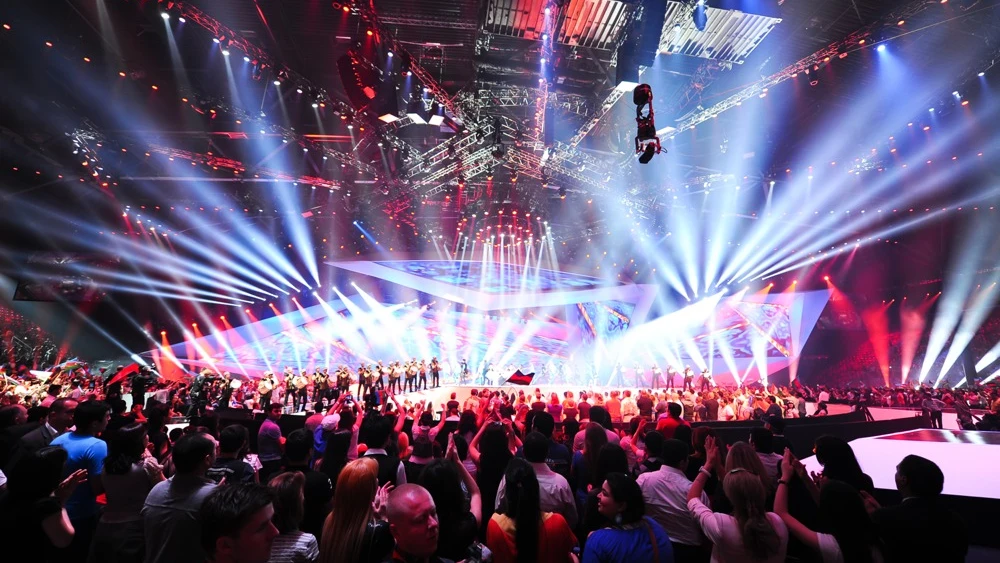 Vista del escenario durante Eurovisión 2018.