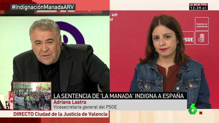 La vicesecretaria general del PSOE, Adriana Lastra