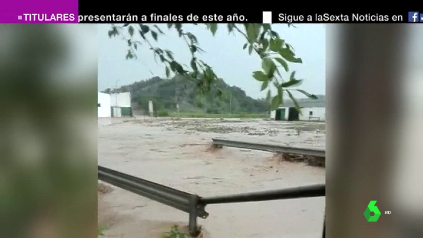 Desbordamiento del r&iacute;o Almargen
