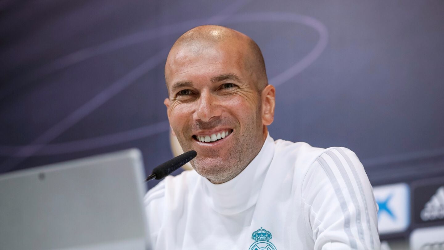 Zinedine Zidane en rueda de prensa