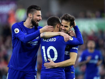 Fábregas después de anotar un gol Fábregas después de anotar un gol